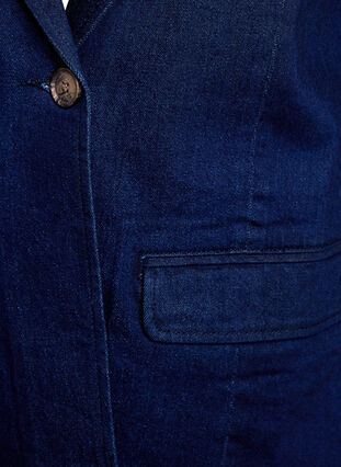 Zizzi Denimblazer med lommer, Blå, Packshot image number 2