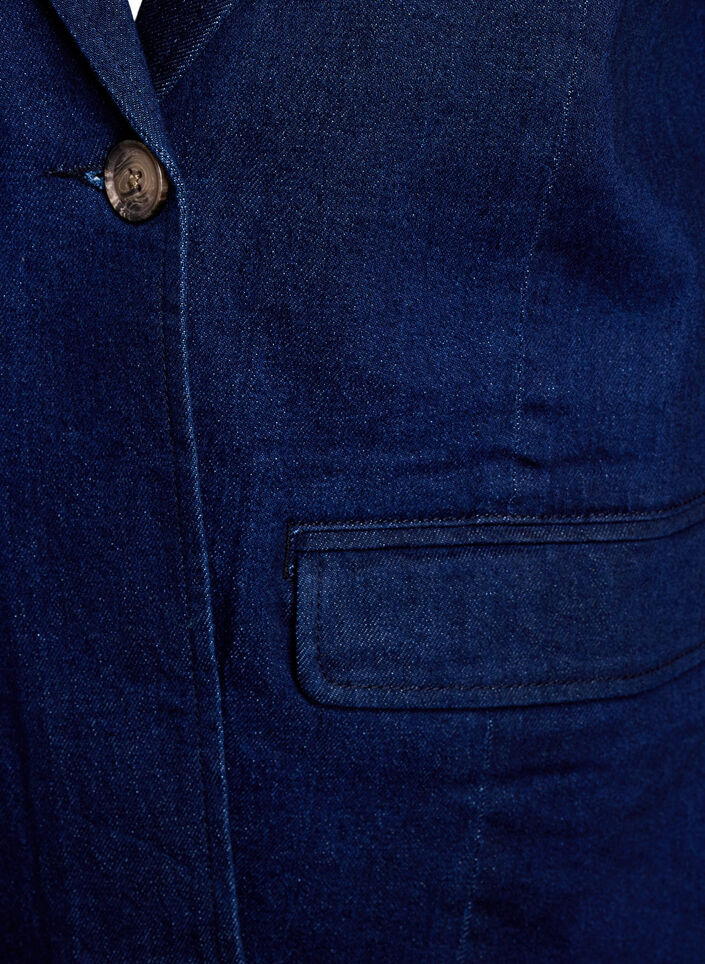 Denimblazer med lommer, Blå, Packshot image number 2