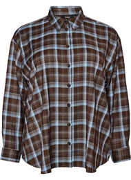 Rutete skjorte med Loose fit, Brun