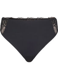 Mikrofiberstring med blonde, Svart