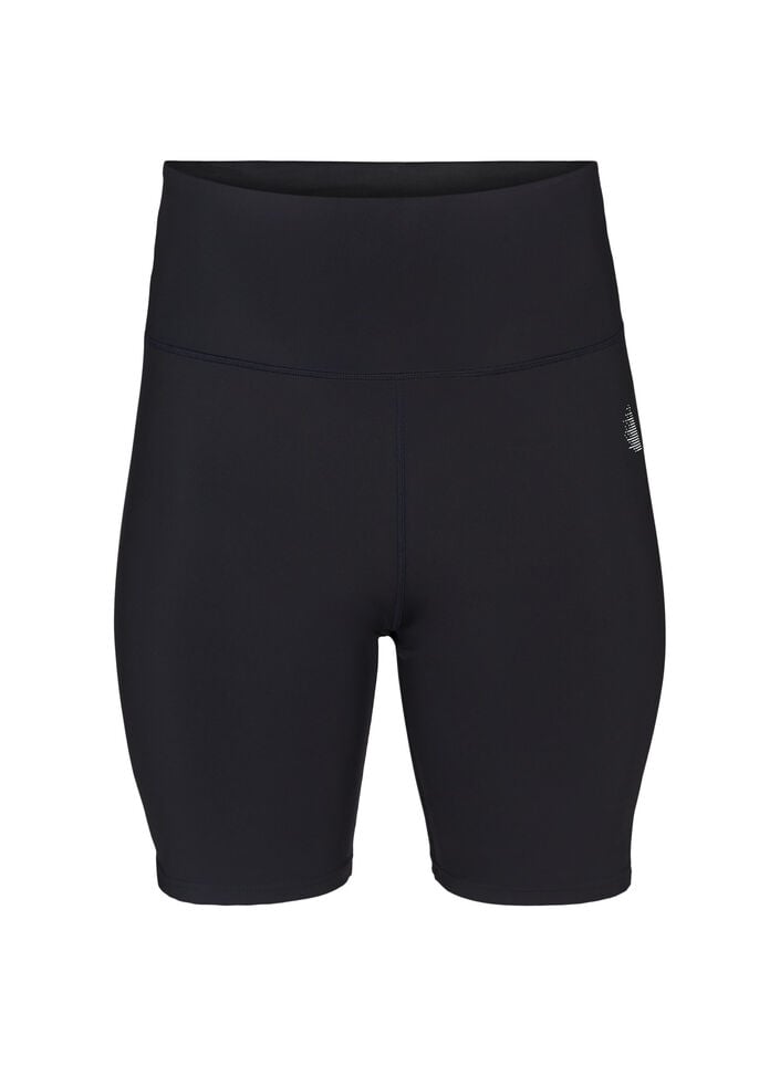 Tettsittende treningsshorts, Svart, Packshot image number 0