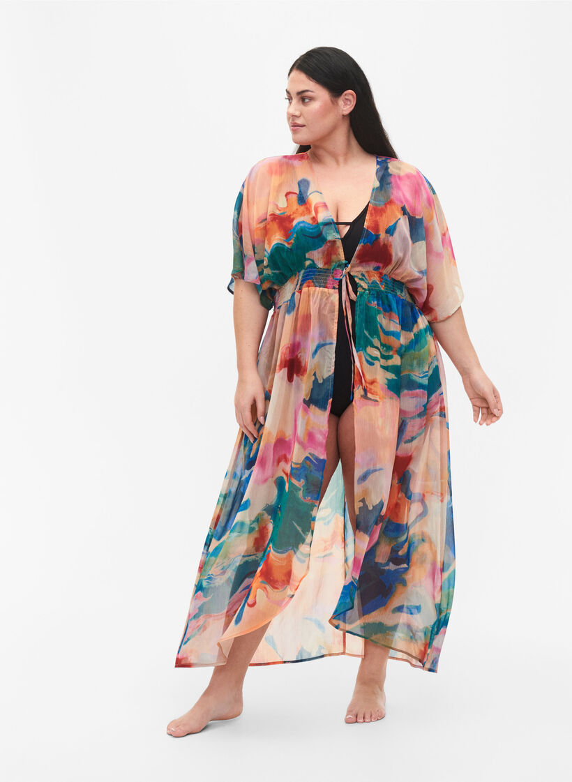 Strandkimono med mønster, Watercolor, Model image number 0