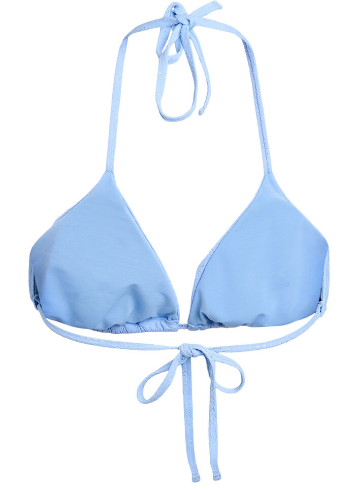 Trekant bikinitopp med et teksturert mønster, Placid Blue, Packshot