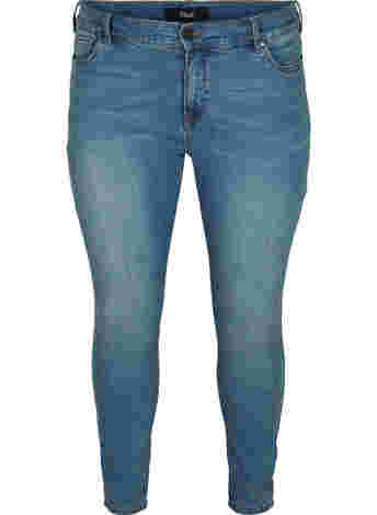 Cropped Amy jeans med høyt liv og sløyfe