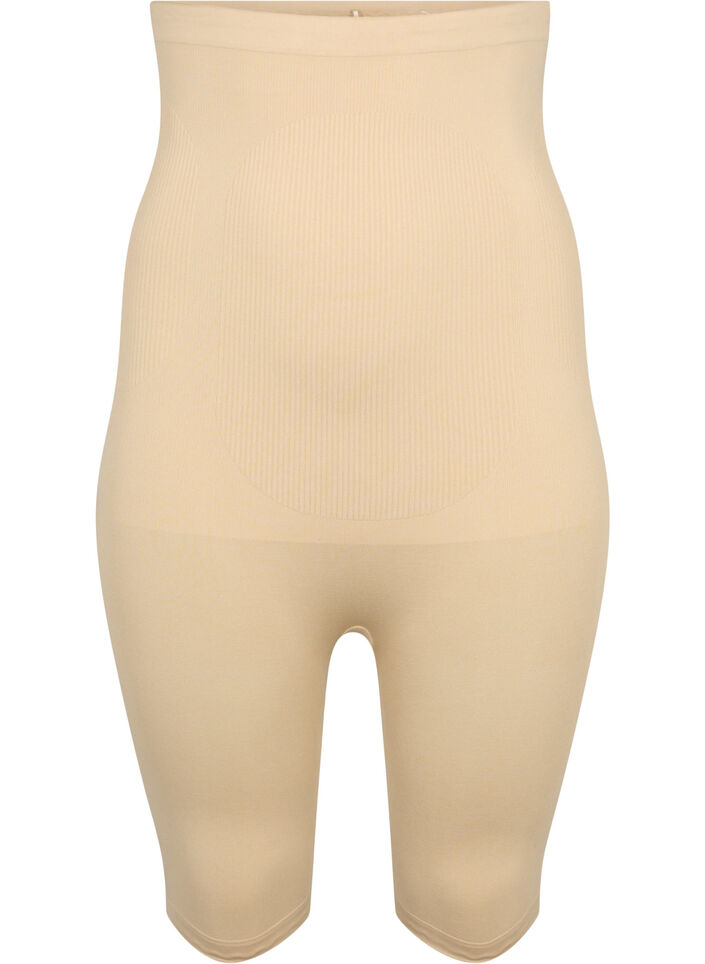 Shapewear shorts med h&oslash;yt liv, Beige, Packshot image number 0