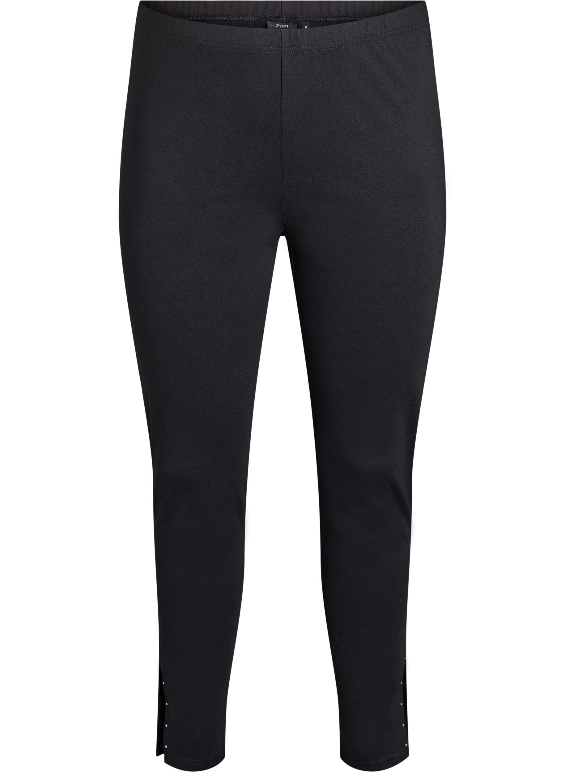 Leggings med splitter og sm&aring; rhinesteiner