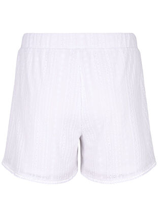 Shorts med strukturmønster, Bright White, Packshot image number 1
