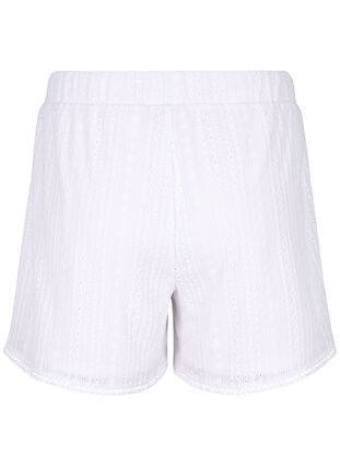 Zizzi Shorts med strukturmønster, Bright White, Packshot image number 1