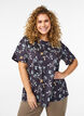 FLASH - T-skjorte med blomstertrykk, Svart, Model image number 0