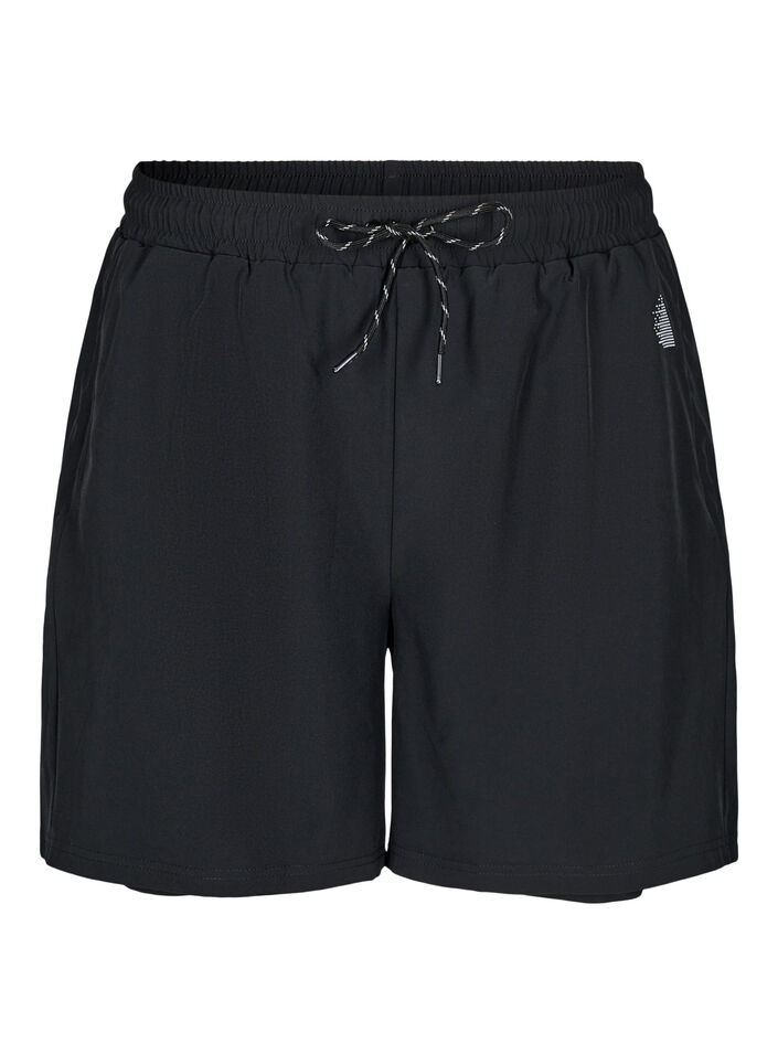 Treningsshorts med innershorts, Svart, Packshot image number 0