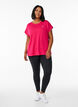 Ensfarget T-skjorte til trening, Rosa, Model image number 1
