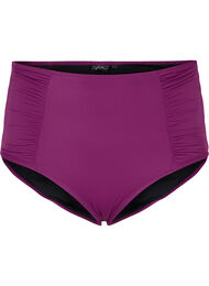 Bikinitruse med høyt liv og draperinger, Dark Purple