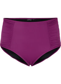 Bikinitruse med høyt liv og draperinger