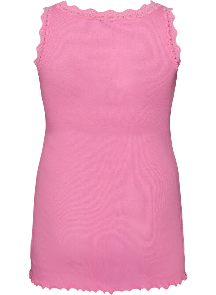 Topp med blondekant, Rosa, Packshot image number 1
