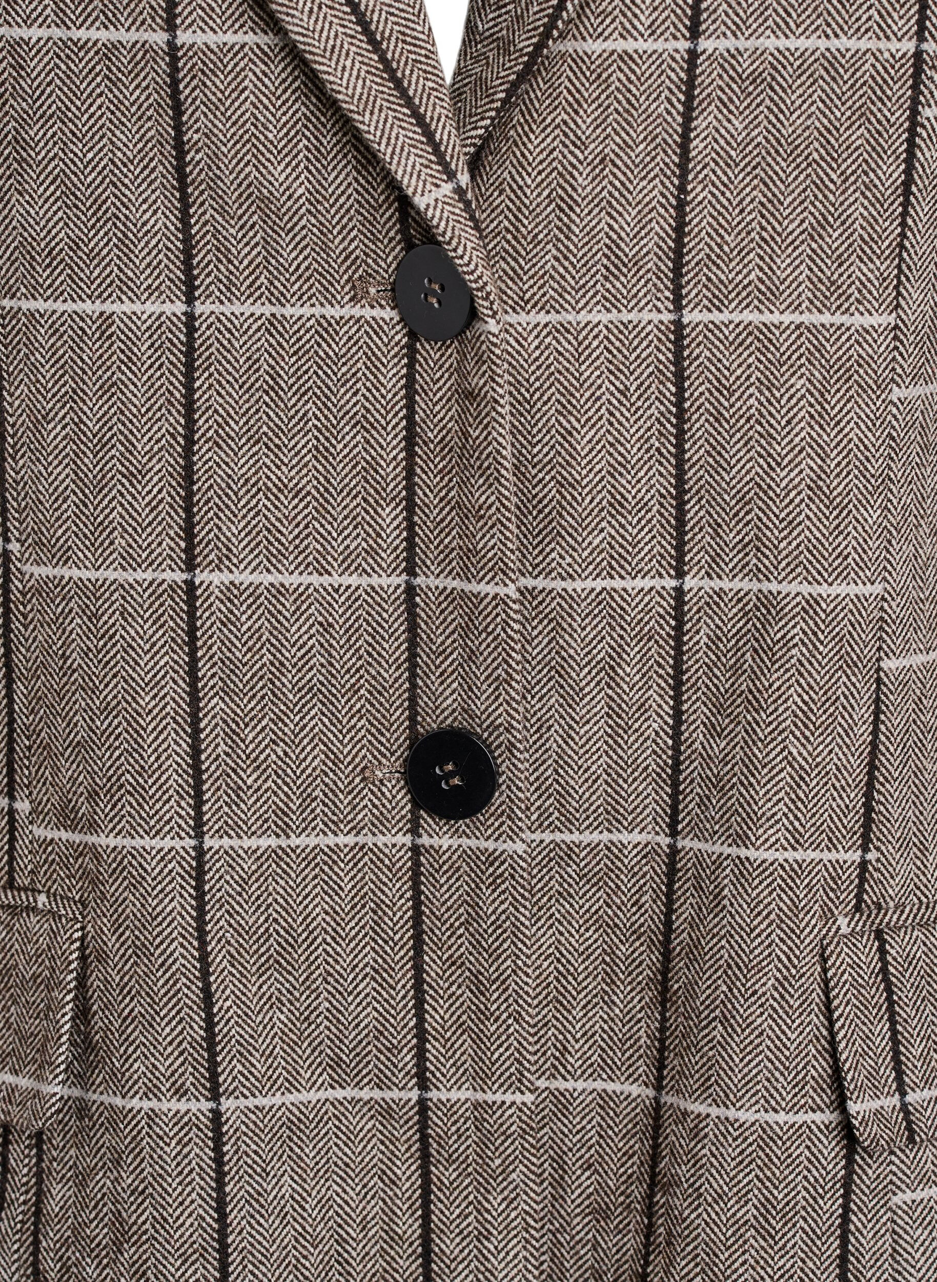 ZizziKlassisk rutete blazer, Gr&aring;, Packshot image number 2