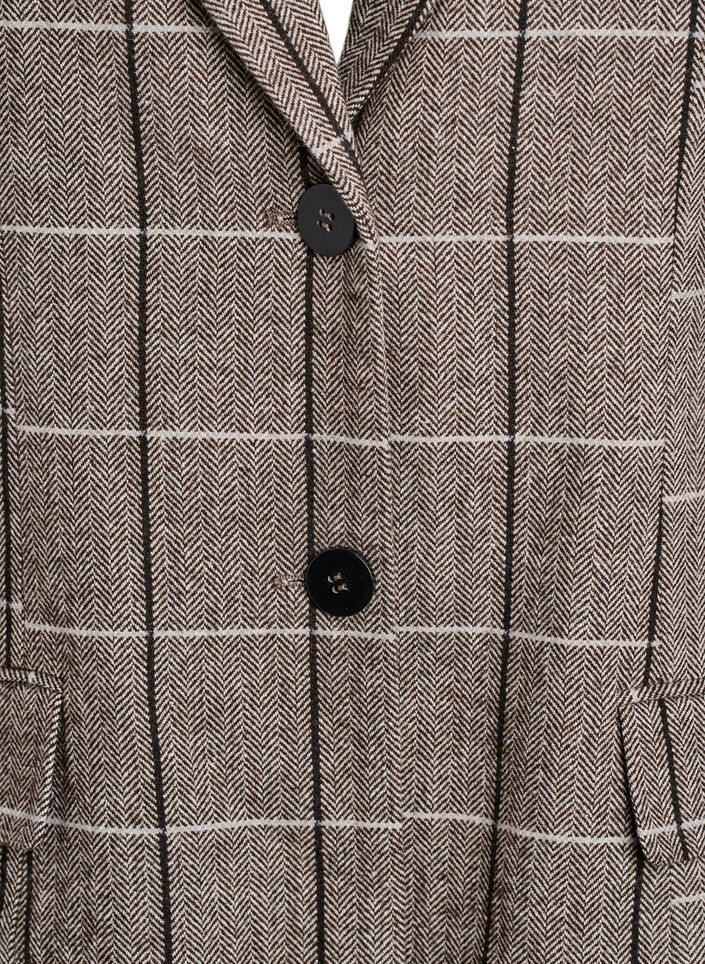 Klassisk rutete blazer, Gr&aring;, Packshot image number 2