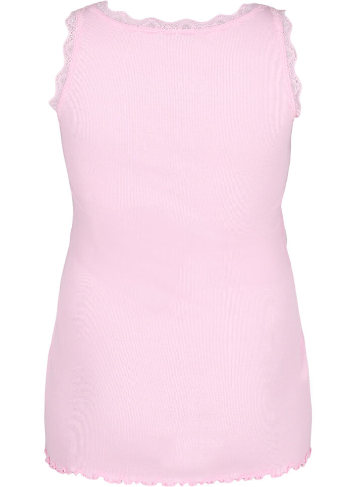 Topp med blondekant, Rosa, Packshot image number 1