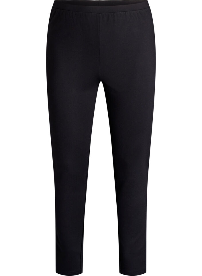 Leggings med glitterstripe og splitter, Black, Packshot