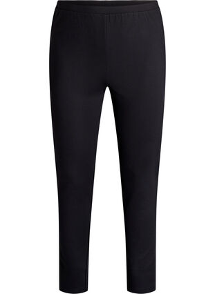 Zizzi Leggings med glitterstripe og splitter, Svart, Packshot image number 0
