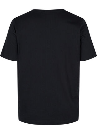 Melert T-skjorte, Black, Packshot image number 1