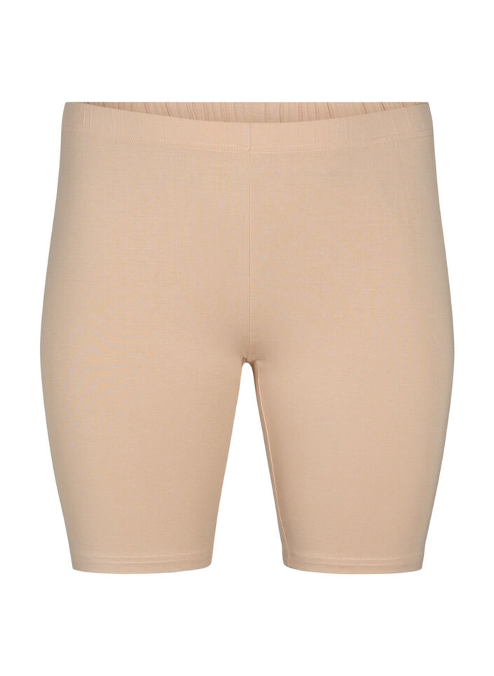 Sykkelshorts i viskose, 2 stk., Beige, Packshot image number 2