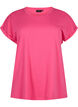 Kortermet T-skjorte i bomullsblanding, Rosa, Packshot image number 0