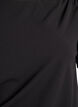 Kortermet bluse med rynking og asymmetrisk fold, Svart, Packshot image number 2