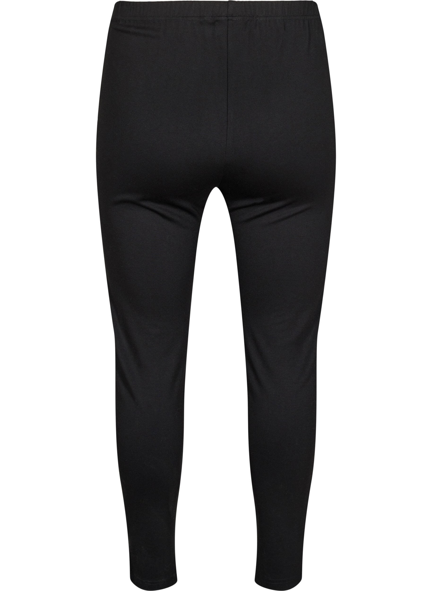 Zizzi Viscose-leggings med glidel&aring;sdetaljer, Svart, Packshot image number 1