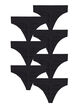7-pack g-streng i bomull, Svart, Packshot image number 1