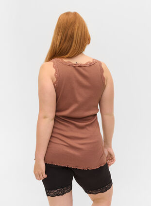Topp med blondekant, Baltic Amber, Model image number 1