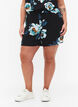 Shorts med løs passform i viskose, Black Big Flower, Model image number 2