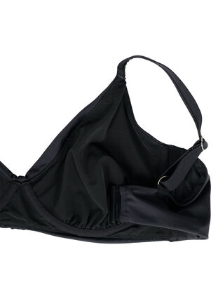 Bikini-BH med bøyle og rynkedetaljer, Black, Packshot image number 3