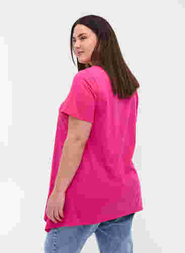 T-skjorte i bomull med A-form, Beetroot Pur SUMMER, Model image number 1