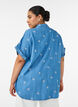 Lyocell-skjorte i denim-look med blomsterbroderi, Bl&aring;, Model image number 2