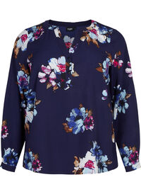 FLASH - Langermet bluse med mønster