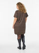 Kort rutete kjole med skjortekrage, Brun, Model image number 2