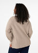 Strikket bluse med v-hals og lange ermer, Simply T. White Mel., Model image number 1