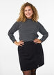 Kort jerseyskj&oslash;rt med splitt, Svart, Model image number 0