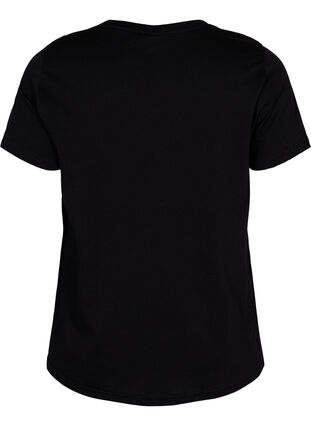 T-skjorte til trening med trykk, Black Don't Quit , Packshot image number 1