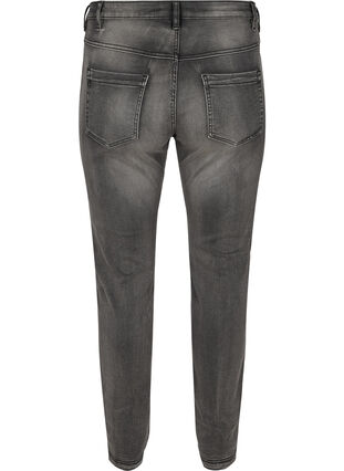 Slim fit Emily jeans med normal høyde i livet, Dark Grey Denim, Packshot image number 1