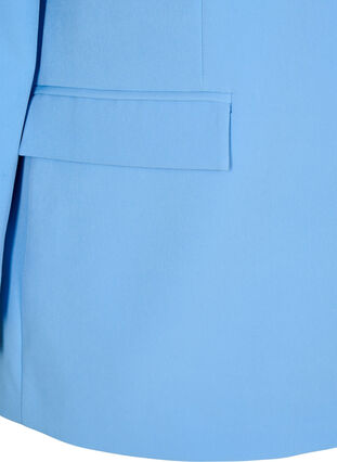 Zizzi Klassisk blazer med knappelukking, Della Robbia Blue, Packshot image number 3