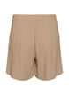 Shorts i bomullsmusselin med h&oslash;y midje, Beige, Packshot image number 1