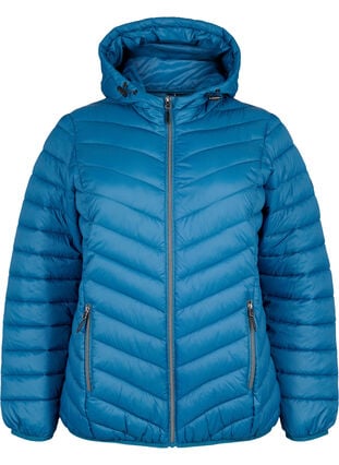 Zizzi Lett jakke med hette, Blå, Packshot image number 0