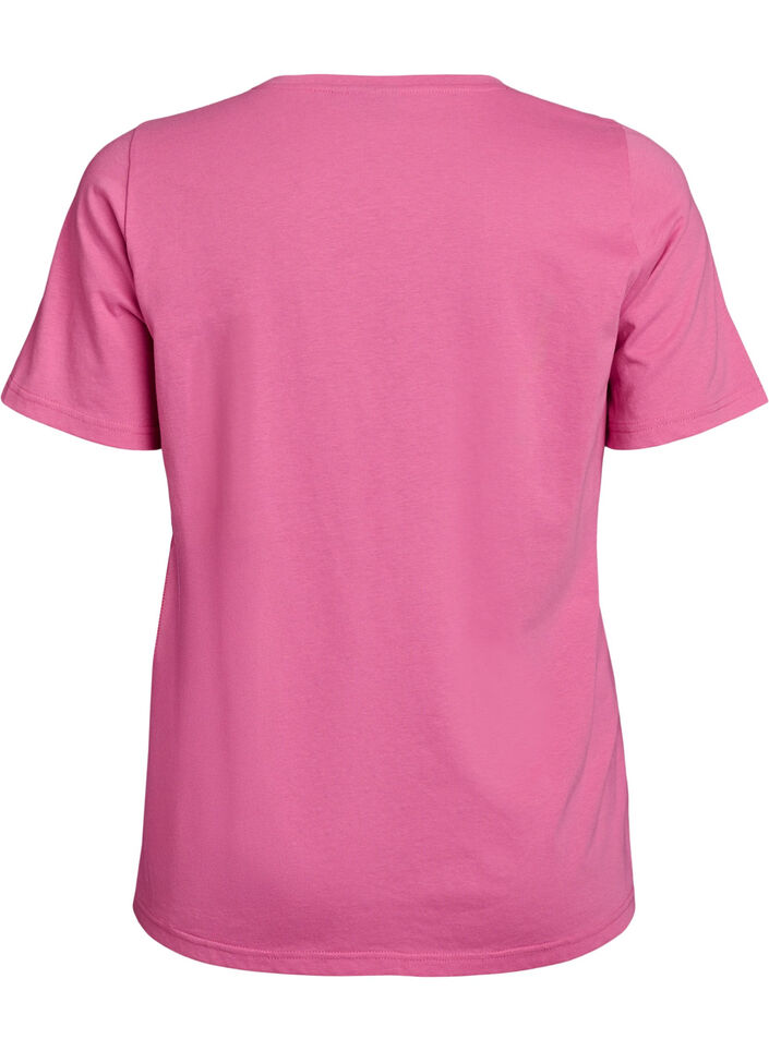 T-skjorte med trykk, Rosa, Packshot image number 1