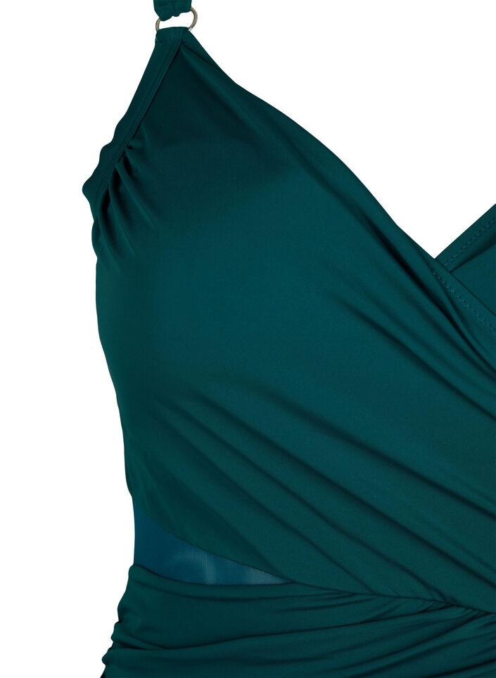 Badedrakt med wrap, Grønn, Packshot image number 2