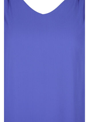 Bluse med korte ermer, Dazzling Blue, Packshot image number 2