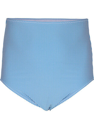 Stripete bikinitruse med ekstra høy midje, BlueWhite Stripe AOP, Packshot image number 0