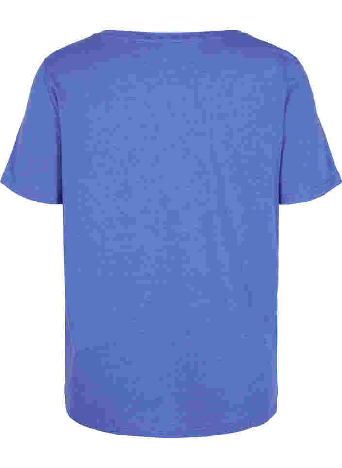 T-skjorte i bomull med trykk, Dazzling Blue Califo, Packshot image number 1