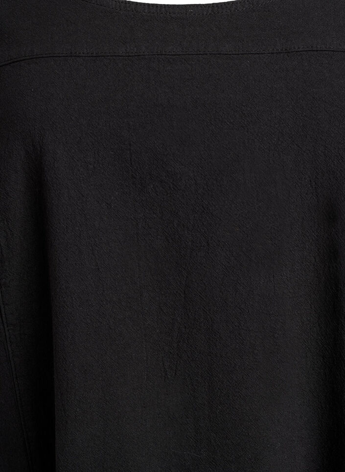 Kortermet kjole i bomull, Svart, Packshot image number 2