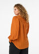 Bluse med vertikale striper, Orange, Model image number 2